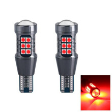 (Rot, T15) Oprah 2 Stück Superhelle LED T15 W16w 921 LED-Leuchten Canbus für Auto-Rückleuchten 3030smd