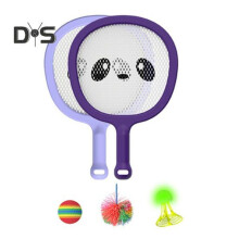 (purple) Kids Tennis Racket Junior Tennis Racquet With Soft Training Balls Badminton Birdies For Children Indoor Outdoor Sports