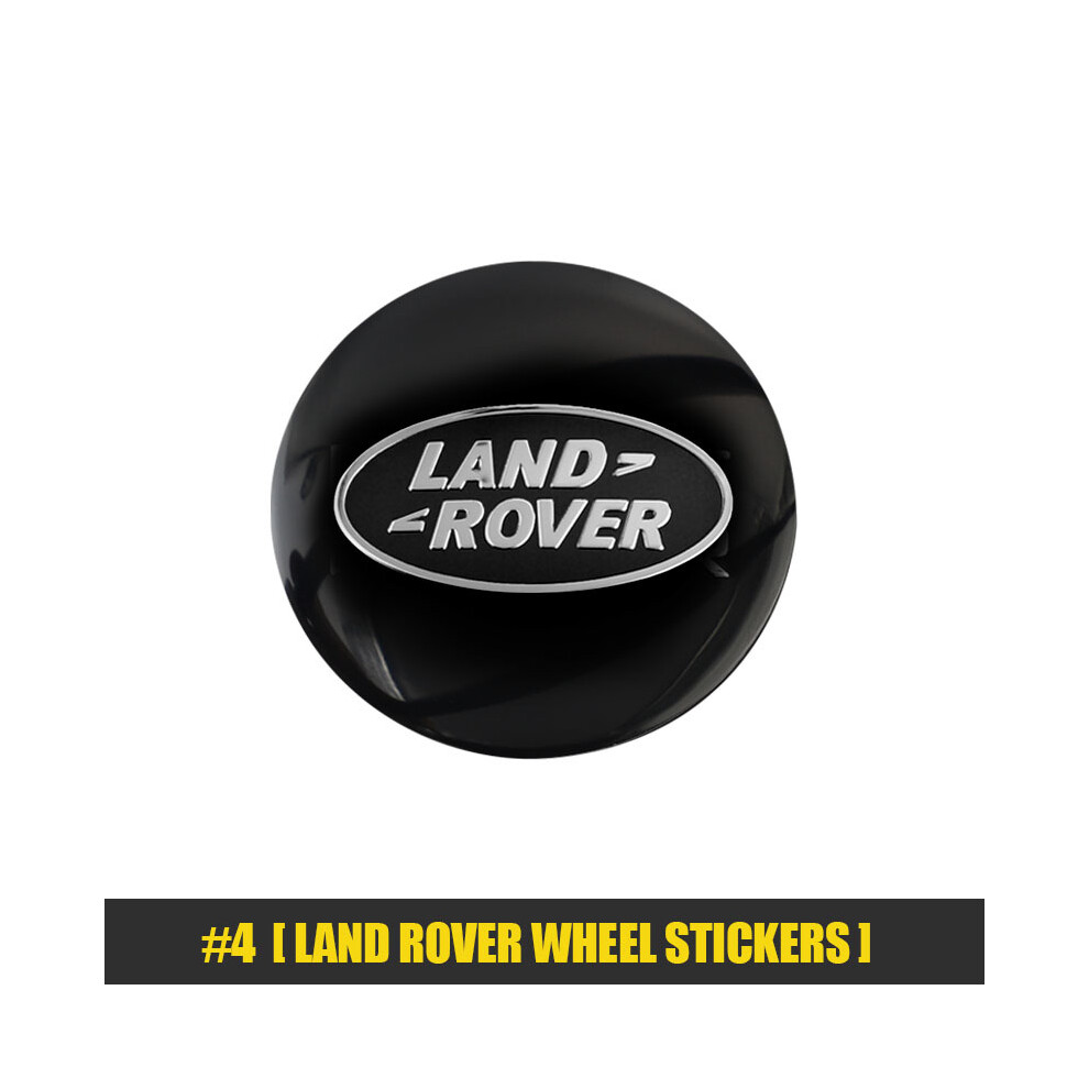 (Land Rover noir) 4pcs voiture style roue centre moyeu autocollant 56mm couverture voiture accessoires Land Rover