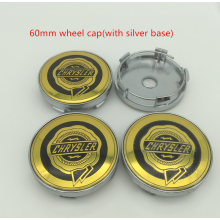 (60 mm Jaune Cap 1) 4 pièces Chrysler 300c Voiture Roue Centre Capuchon Moyeu Résine Badge Emblème Autocollant