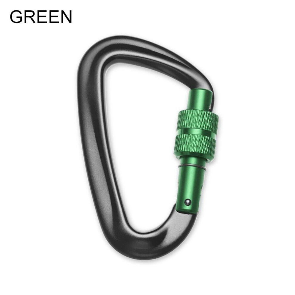 Mousqueton d'escalade professionnel (vert) Outils d'extérieur Verrous de sécurité Boucle d'escalade Quickdraws Verrouillage Mousqueton d'escalade