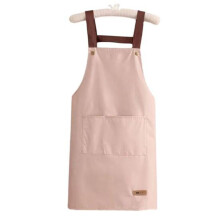 (pink) Arbeitsschürze, wasserdicht, ölbeständig, Küchenschürze mit großen Taschen, langlebige, stilvolle