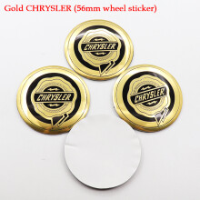 (56 or KLSL) 4 pcs Chrysler voiture logo roue centre capuchon jante badge couvre autocollant réparation badge