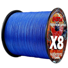 (blauw, 31 lb) 8 strengen 100 m vislijn Supersterk gevlochten multifilament PE-touwkoord 18 lb 22 lb