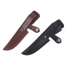 Funda portátil de cuero de vaca para navaja de bolsillo, 18,5 cm x 4 cm, para exteriores.