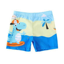 (blauw, XL) Hoogwaardige, brede toepassing, huidvriendelijke, slanke cartoonprint, zwembroek voor jongens,