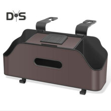 (bruin) Opbergdoos voor de rugleuning van de auto Hoofdsteunbevestiging Kunstleren tissuehouder Telefoonhouder