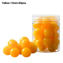 (Giallo-13mm-60 pezzi) Cibo Bubble Ball Attrezzatura da pesca con Boilies Box Bean Esca da pesca in