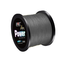 (grijs, 300m--0,50mm--80LB) Vislijn 300m 6 kleuren gevlochten vislijnen 4-strengs PE Spinning vismolen