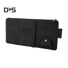 (zwart) Auto zonneklep organizer ID-kaart kentekenbewijs houder met elastische band Auto zonneklep opbergtas