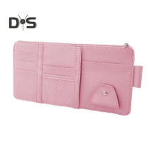 (roze) Auto zonneklep organizer ID-kaart kentekenbewijs houder met elastische band Auto zonneklep opbergtas