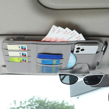 (grijs, 31x15cm) 6 kleuren 2023 auto zonneklep opbergdoos rekening pen kaarthouder dvd organizer met