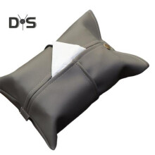 (donkergrijs) Glad oppervlak Auto tissue organizer Effen kleur Handige autostoel hoofdsteun auto tissue