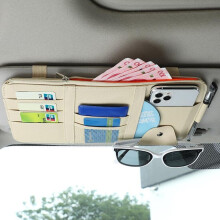 (beige, 31x15cm) 6 kleuren 2023 auto zonneklep opbergdoos rekening pen kaarthouder dvd organizer met
