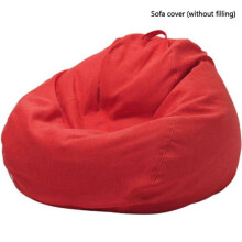 (Orange) Trendy Unisex Wohnzimmer Sitzsäcke Liege Lazy Sofa Sitzsackbezug Indoor Sitzsack für Erwachsene