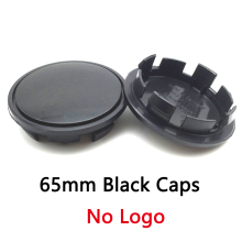 (4 pièces 65 mm noir) 4 pièces 50 mm sans logo couvre-jante de voiture Fixer au cache-moyeu central de la roue