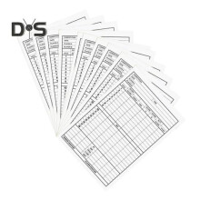 10 Stück Golf-Ergebnisblätter, beschichtetes Papier, Aufzeichnungs-Ergebniskarten, unverzichtbares Golf-Scorekeeping-Tool