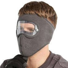 (grijs) Heren Dames Fleece Winter Gezichtsmasker Cover Goggle Muts Set Outdoor Sneeuw Ski Warme Muts