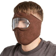 (koffie) Heren Dames Fleece Winter Gezichtsmasker Cover Goggle Muts Set Outdoor Sneeuw Ski Warme Muts