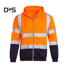 (oranje, XXXL) Reflecterende veiligheidshoodie 360 graden reflecterende zones Hoge zichtbaarheid Snel