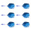 (blu, come descritto) 6 pezzi 2ba aste per freccette filettate con code, voli per freccette di ricambio 1