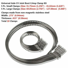 Kit da 10 clip per cuffia omocinetica in acciaio inossidabile, morsetto a crimpare universale per giunto