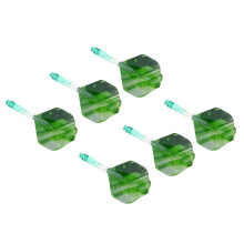 (Verde, como se describe) 6 piezas de varillas de dardos con rosca 2BA y colas de repuesto para dardos