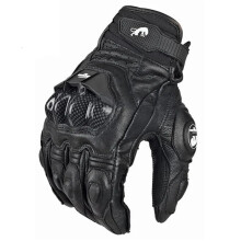 (XLnahka musta)Moottoripyöräkäsineet mustat Racing Genuine Leather Moottoripyörä valkoinen Road Racing Team Glove