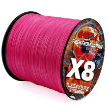 (roze, 22lb) 8 strengen 100m vislijn Supersterk gevlochten multifilament PE-touwkoord 18lb 22lb 31lb
