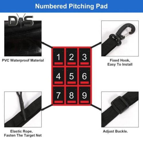 Adjustable Baseball Softball Pitching Target 9 Hole Numbered Strike Zone Target For Baseball Net Throwing Hitting Accuracy Training 2