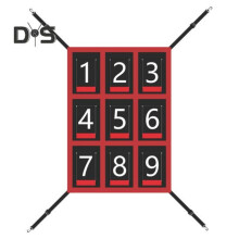 Einstellbare Baseball Softball Pitching Target 9 Loch Nummeriertes Strike Zone Target Für Baseball Net