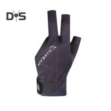 (zwart,blauw) Biljart Pool Handschoenen voor Linkshandigen Ademende Drie Vinger Keu Shooter Pool Handschoenen