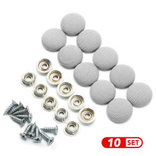 (gris) 10 piezas de tapas de tornillo de reparación de tela para techo interior de coche para VW Polo