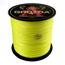 (geel, 28lb) Ghotda Pe gevlochten vislijn multifilament 100m 4 strengen 10-80lb lijnen voor vislijnkoord