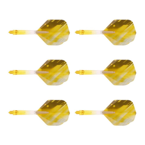 (jaune, comme décrit) 6pcs 2ba Thread Dart Shafts With Tails Darts Flights Replacement Black