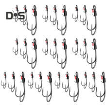 (set van 10 stuks) 5/10 stuks dubbele vishaak, zware, levende garnalen aashouder, haak met weerhaak,
