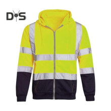 (fluorescerend groen, XXXXL) Reflecterende veiligheidshoodie 360 graden reflecterende zones Hoge zichtbaarheid
