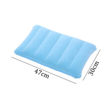 (47 x 30 cm bleu clair) Oreillers de voyage remplis 47 x 30 cm Camping ultra-léger portable pour dormir à l'extérieur