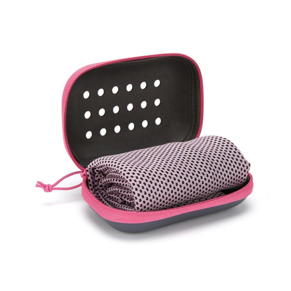 Serviette de Sport Rose, Serviette de Refroidissement Respirante avec BoÃte de Rangement pour Yoga, Sports et Gymnases