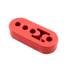 (red) Exhaust Hanger Rubber Insulator Adjustable Easy Installation 4 Holes Universal Car Exhaust Rubber Hanger High-density Rubber