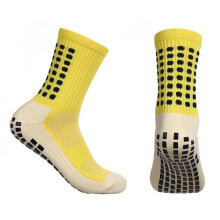 (Geel) Hoogwaardige antislip voetbalsokken met sportgrip, antislip basketbalsokken, voetbalsokken met