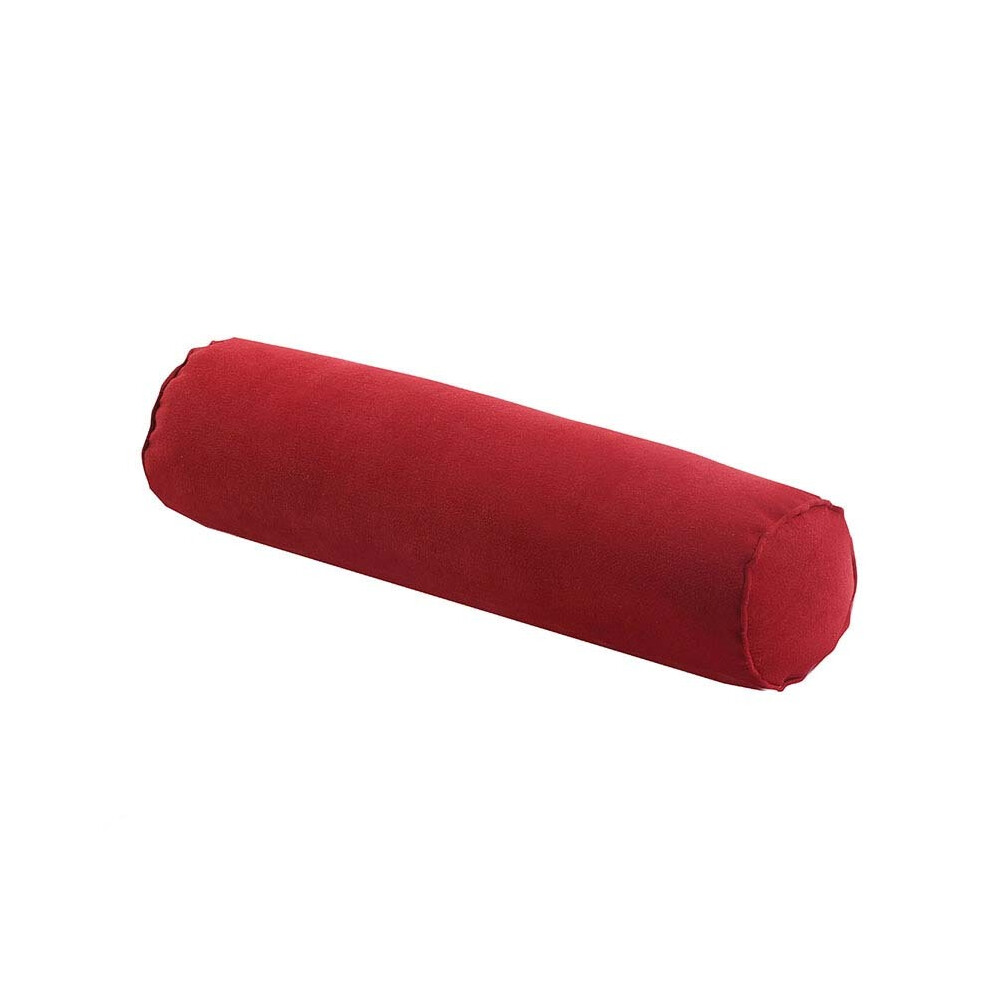 (15x40cm bordeaux) Coussin de maternité rond de couleur unie pour lits, appui-tête, oreillers de voyage