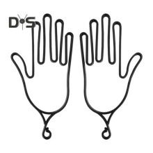 (schwarz, 2 Stück) 2 Stück Golfhandschuhhalter, Kunststoff, Golfhandschuh-Stretcher, Stützrahmen, Aufbewahrungsbügel,