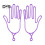 (viola, 2 pezzi) 2 pezzi Porta guanti da golf Supporto per barella per guanti da golf in plastica Supporto 1