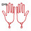 (rosso, 2 pezzi) 2 pezzi Porta guanti da golf Supporto per barella per guanti da golf in plastica Supporto 1