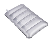 (Gris) Oreiller de voyage gonflable en PVC pour extérieur, appui-nuque portable pour voyage, coussin repose-menton