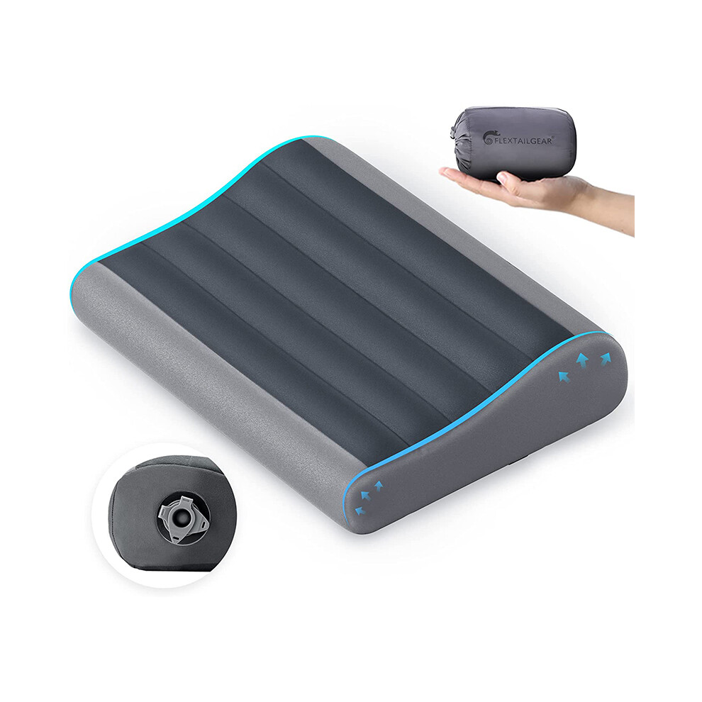 (Gris SE) Oreillers de voyage gonflables portables ultra-légers pour camping, pause déjeuner, sac de couchage,