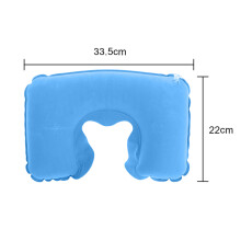 (Bleu B) Oreillers de voyage gonflables portables pour camping en plein air, protection cervicale, camping ultraléger