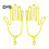 (giallo, 2 pezzi) 2 pezzi Porta guanti da golf Supporto per barella per guanti da golf in plastica Supporto 1