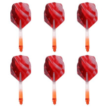 (Rojo, como se describe) 6 piezas de varillas de dardos con rosca 2BA y colas de repuesto para dardos
